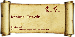 Krebsz István névjegykártya