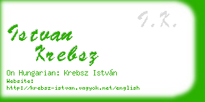 istvan krebsz business card